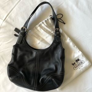 EUC Authentic Coach Black Leather Purse
